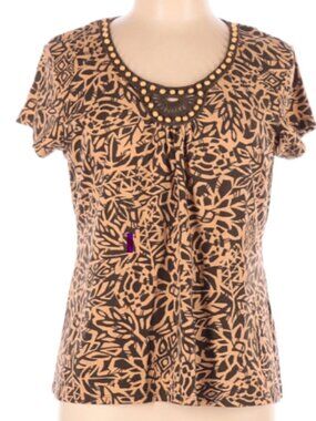 Brown Petite Casual top
